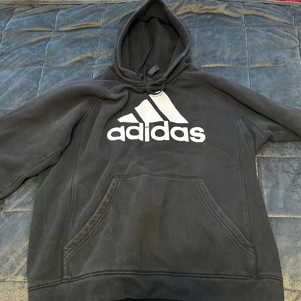 Adidas black logo sweatshirt